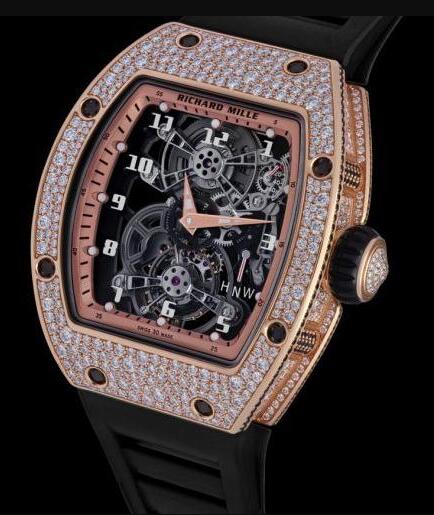Replica Richard Mille RM17-01 RG Full Baguette with diamonds Watch